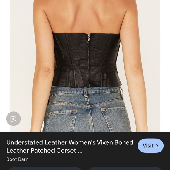 Understated Leather Vixon Patched Corset Top - Picture 2 of 6